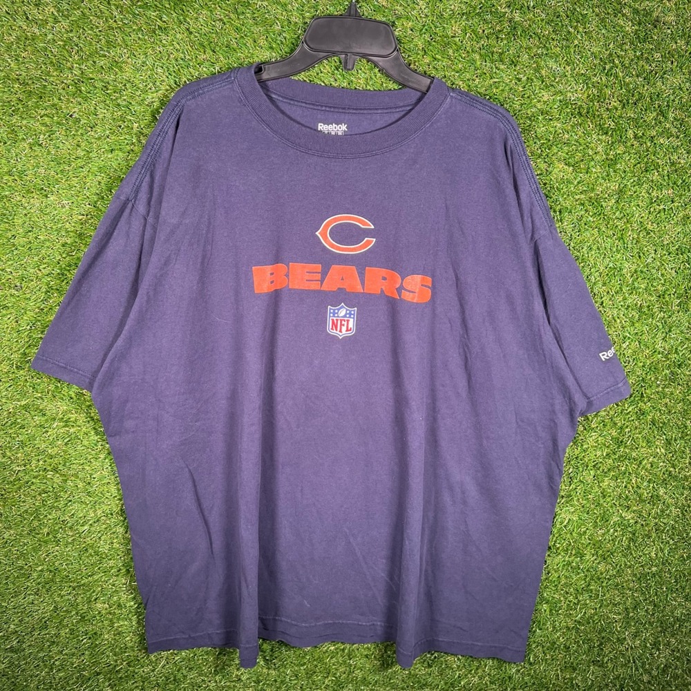 Reebok Chicago Bears NFL T-Shirt Mens 2XL Navy Blue Short Sleeve Graphic Tee